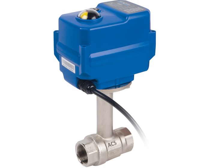 Brass ball valve 500HC + TCR electric actuator